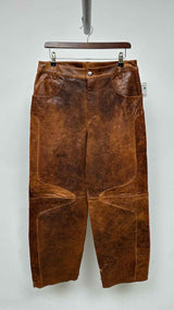 Eckhaus Latta Distressed Leather Wide Pants