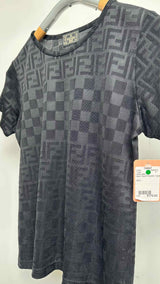 Fendi Jeans Monogram Checker Jacquard T-shirt