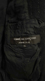 Comme Des Garcons Homme Plus Reflective Pin-stripe Boiled-wool Suits