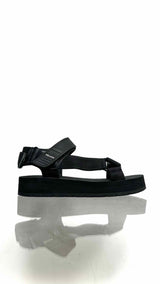 PRADA Logo Print Flat Sandals