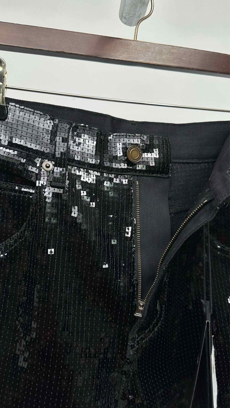 Saint Laurent Sequin Boot-cut Jeans