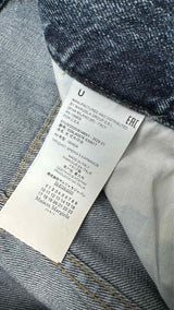 Margiela Asymmetrical Cut-out Tapered Belted Jeans