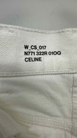CELINE Chain-waist Denim Culotte Shorts