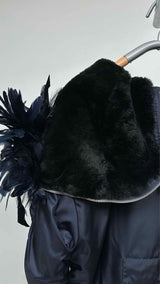 PRADA Re-nylon Shearling Lining Feather Bomber Jacket