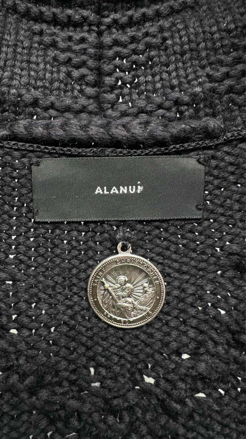 Alanui Shawl-neck Oversized Cable Cardigan