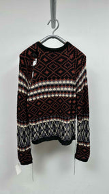 Raf Simons Iron-ring Cut-out Nordic Sweater
