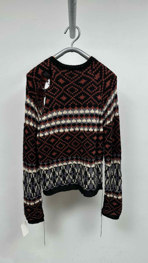 Raf Simons Iron-ring Cut-out Nordic Sweater