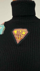 JPG Jean's Comic Paneled Logo High-neck Rib Sweater