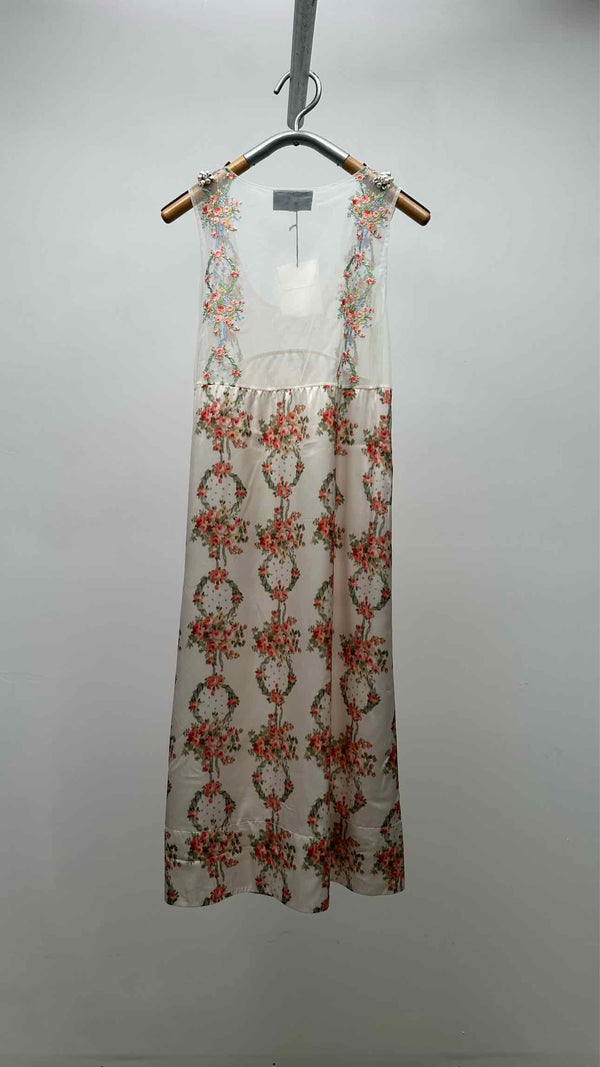 Simone Rocha Embellished Lace-trimmed Satin Mini Dress