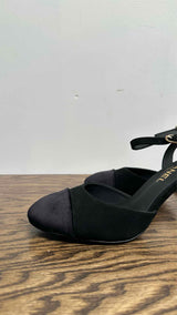 Chanel Suede Slingback Heel Pumps