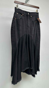 Vetements High-Waist Flared Denim Skirt