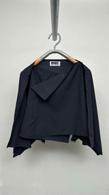 132 5. Issey Miyake Cropped Wrapped Square Haori Jacket