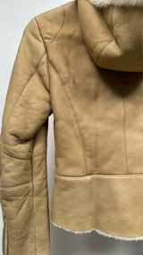 PRADA Hooded Shearling Leather Jacket