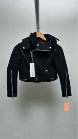 Undercover Cropped Padded  Layered-wool Biker Jacket