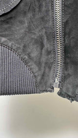 Sportmax Cropped Suede Leather BomberJacket