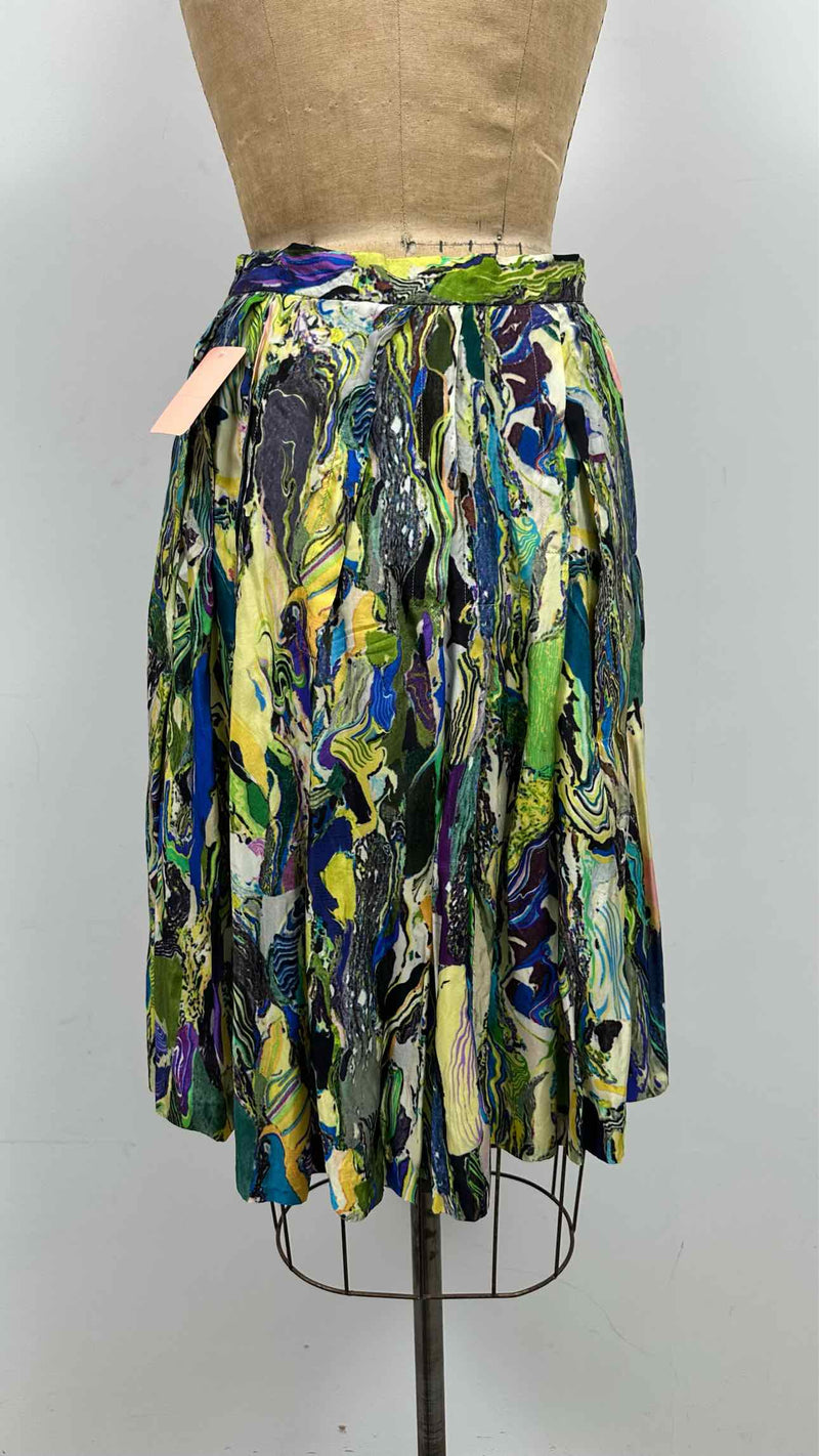 Dries Van Noten Marble Pleated Skirt