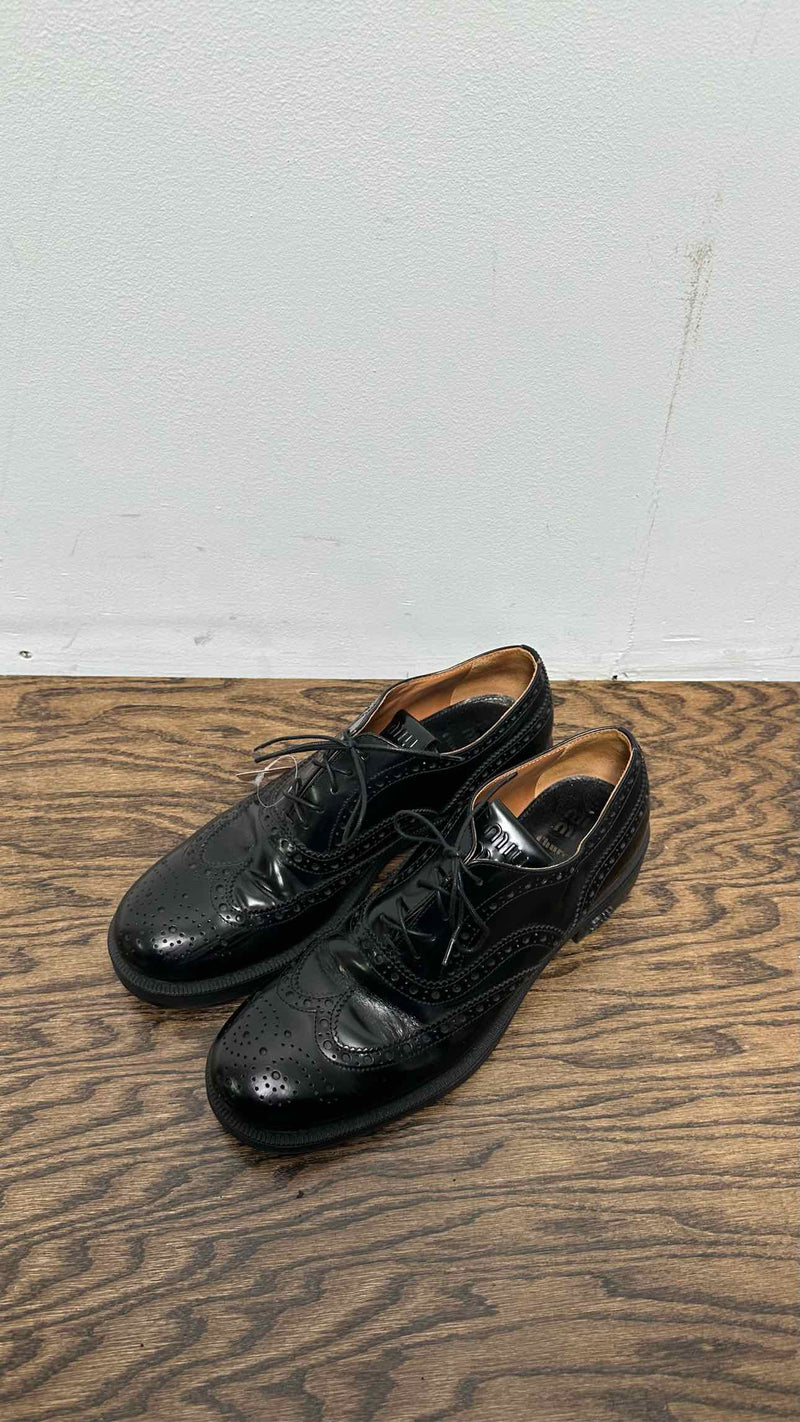 Miu Miu X Church's Wing-chip Leather Shoes