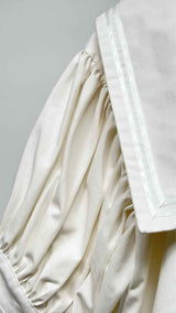 Vaquera Puff-sleeve Bow-hanging Sailor Blouse