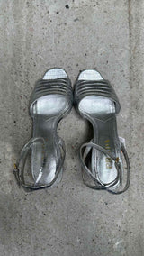 PRADA Metallic-Leather Heels