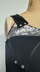 MM6 N/S Sequin-layered Satin Dress