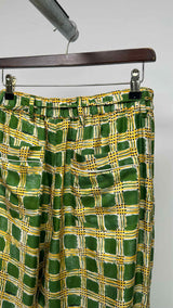 Marni Check Fields Silk Wide Easy Pants