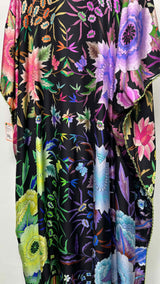 Pierre-Louis Mascia L/S Floral Kaftan Silk Dress