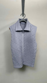 Homme Plisse Padded Pleats Zip-up Vest