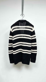 Saint Laurent Border Mohair Long Cardigan