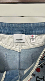 Burberry Graffiti Denim Mini Skirt