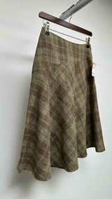 Tricot Comme Des Garcons Plaid Flare Midi Skirt