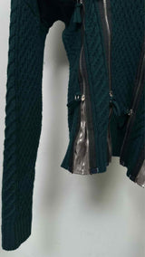 Jean Paul Gaultier X Sacai Multi-zip Detailed High-neck Cable Sweater