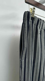 Homme Plisse Stripe Pleated Easy Shorts
