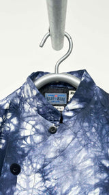 Blue Blue Japan Kagozome Quilteed Wrap Puffer Jacket