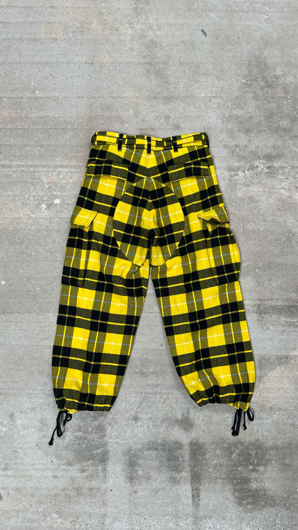 Comme Des Garçons Check Wool Cargo Pants