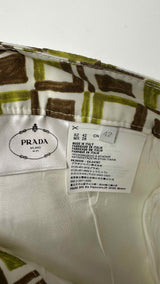 PRADA Geometric Printed Skirt