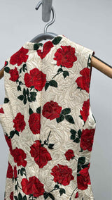 Saint Laurent Jacquard Rose N/S Dress