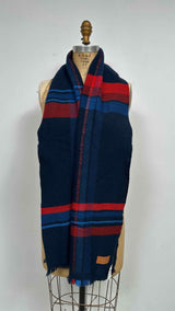 Hermes Plaid Fringe Scarf