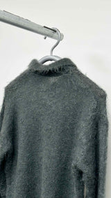 AURALEE Brushed Super kids Mohair Polo Sweater