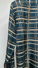 Salvatore Ferragamo Plaid Silk Shirt