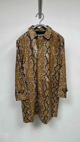 Supreme Leather Snake Trench Coat