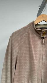 Gucci Eye-let Suede Bomber Jacket