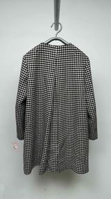 Jil Sander Collarless Houdstooth Coat