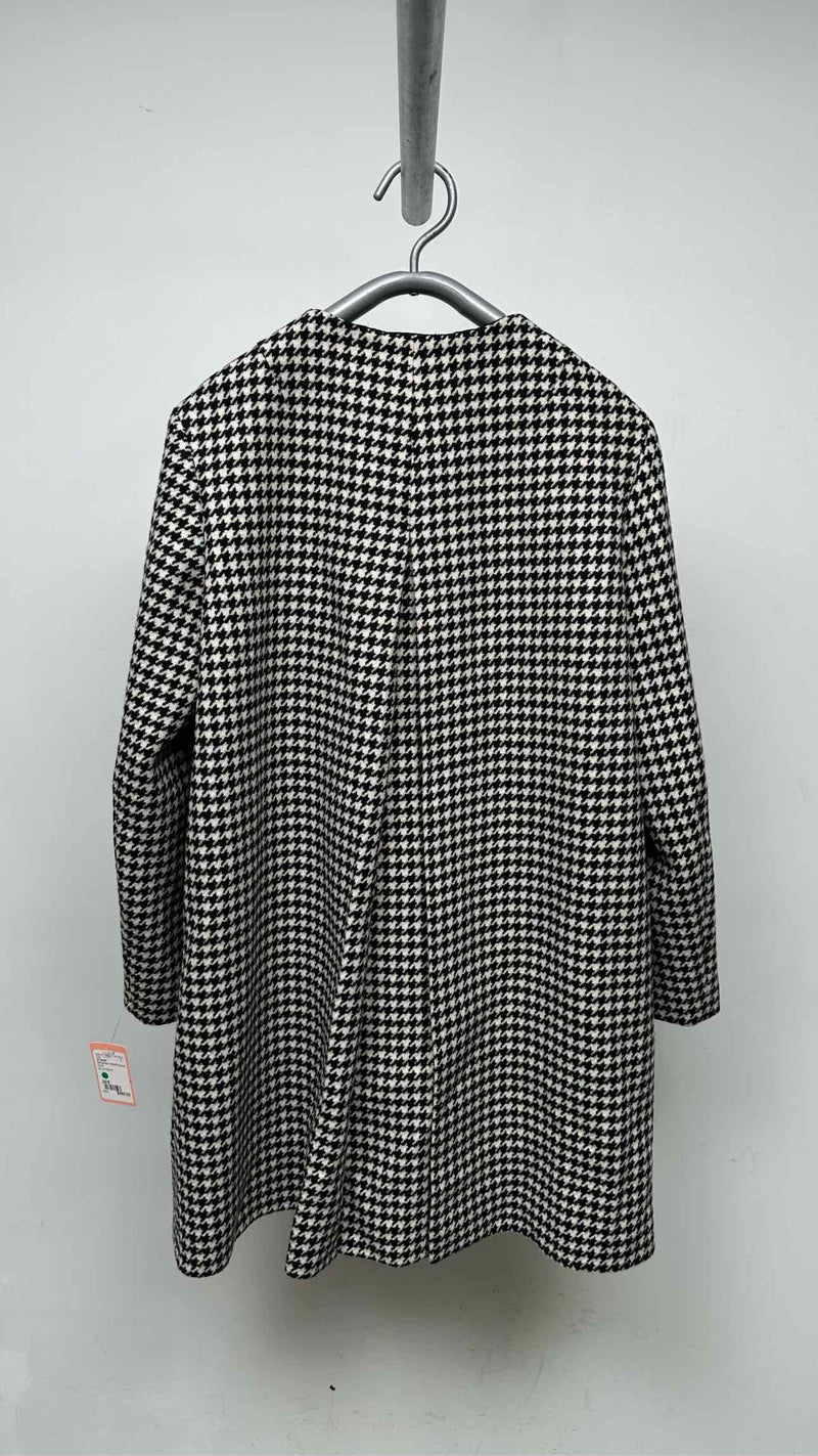 Jil Sander Collarless Houdstooth Coat