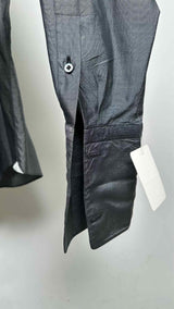 Lanvin Pleated Paneled Bee Embellished Tuxedo Shirt