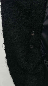 Issey Miyake Shawl Tweed-knit Hybrid Oversized Coat