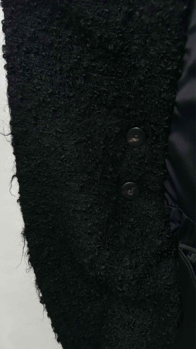 Issey Miyake Shawl Tweed-knit Hybrid Oversized Coat