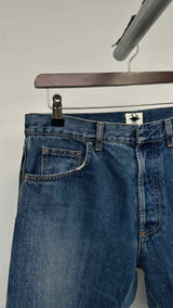 Christian Dior Distressed Slim-fit Raw-hem Jeans