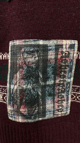 Raf by Raf Simons High-neck Patchwork Nordic Sweater