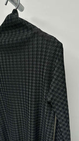 Pleats Please L/S Houndstooth High-Neck Pleated Top