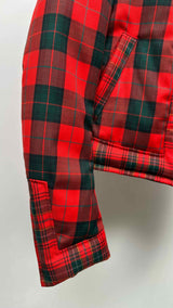 REGULATION Yohji Yamamoto Cropped Plaid Down Jacket